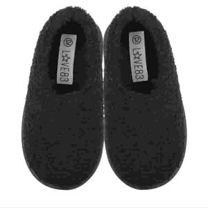 Love 83 Black Platform Slipper Girls Sz 12